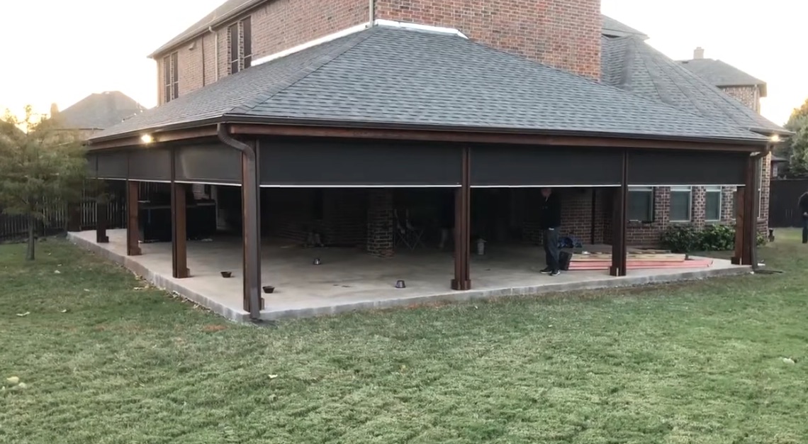 Motorized Retractable Patio Shades